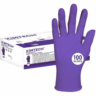 Ansell Kimtech Purple Nitrile Exam Gloves, 10 / Carton — view 1