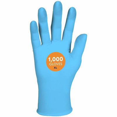 Ansell KleenGuard G10 Comfort Plus Blue Nitrile Gloves, Light Blue, 10 / Carton — view 1