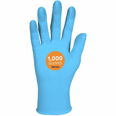 Ansell KleenGuard G10 Comfort Plus Blue Nitrile Gloves, Light Blue, 10 / Carton — view 1