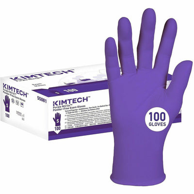 Ansell Kimtech Purple Nitrile Exam Gloves, 10 / Carton — view 1