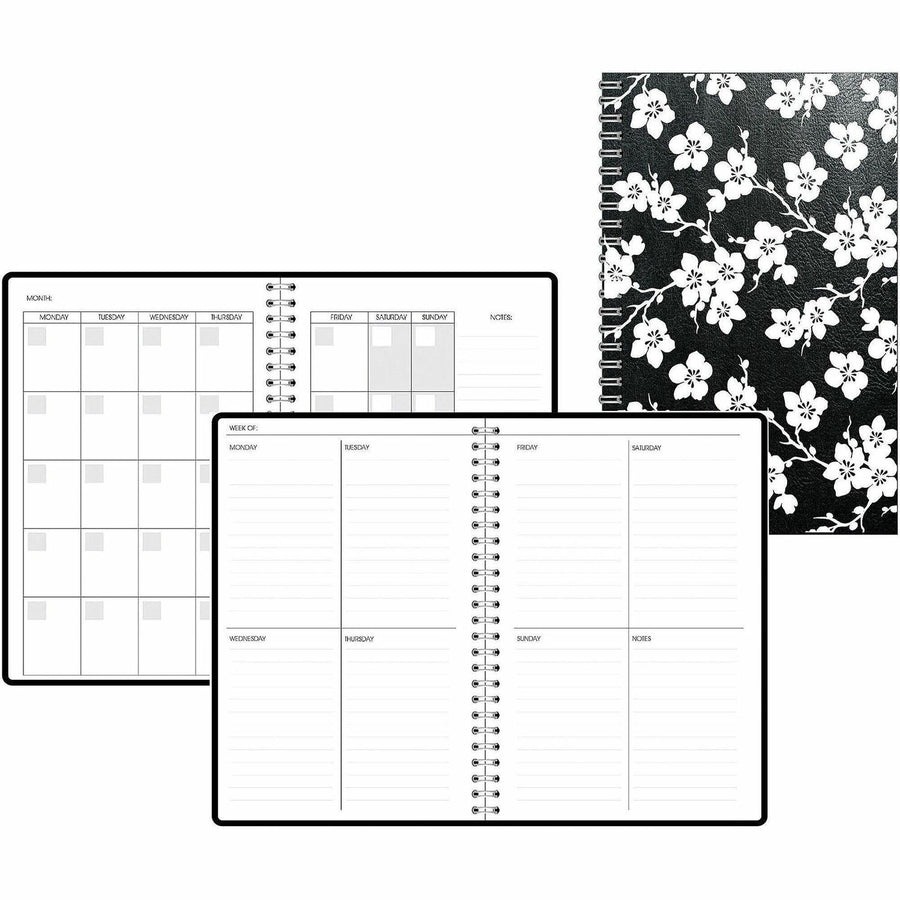 House of Doolittle Recycled Non-Dated Planner, 12 Month, Undated, 7" x 11", Paper, Synthetic Paper, Wire Bound, Monthly Calendar, HOD212152