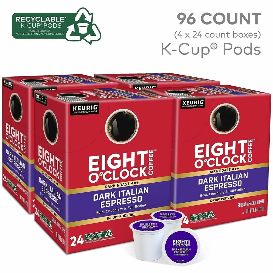 Eight O'Clock Dark Italian Espresso Coffee, 4 / Carton, GMT0631CT