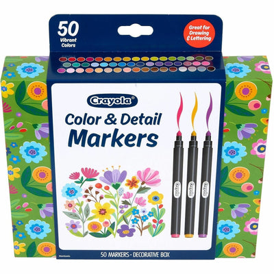Crayola Color & Detail Marker Set, 50 / Pack, CYO586751