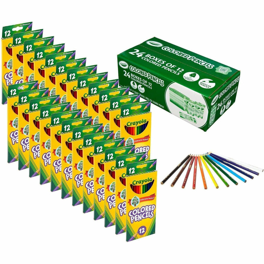 Crayola Bulk Colored Pencils, Non-toxic, 24 / Pack, CYO682133