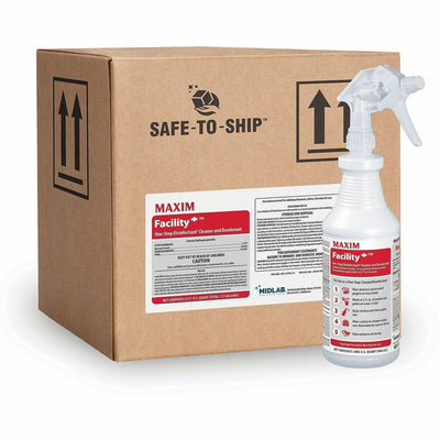 Midlab Maxim Facility+ One-Step Disinfectant, White, 6 / Carton, MLB04620086