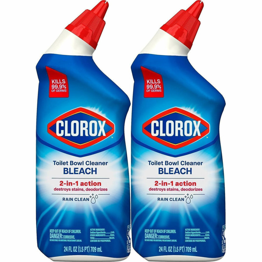 Clorox Toilet Bowl Cleaner with Bleach, Blue, Phosphorous-free, CLO30924