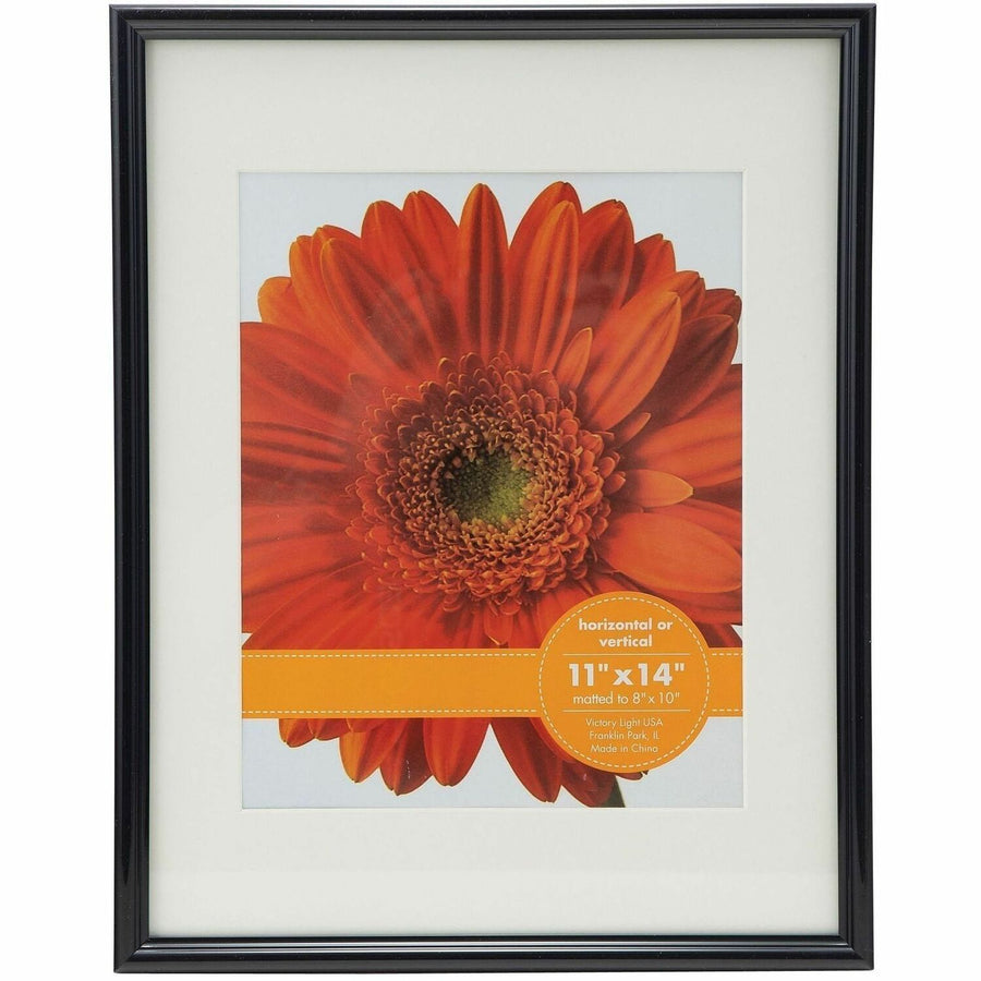 Victory Light 11" x 14" Post/Document/Photo Frame, Black, Glass, Dust Resistant, VLUVF0023B1114