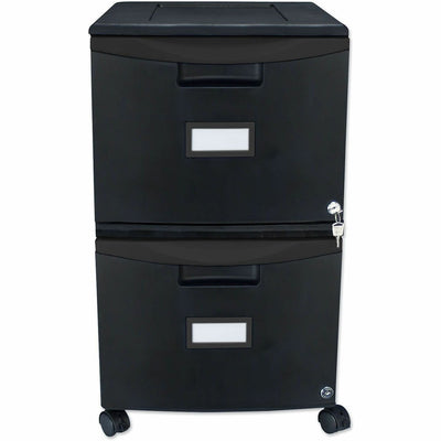ERA Storex 2-Drawer Locking Mobile Filing Cabinet, Black, STX61312B01C