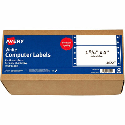 Avery Address Label, White, 5000 / Box, AVE4022