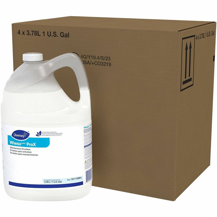 Diversey Care Wiwax Cleaning/Maintenance Emulsion, White, 4 / Carton, DVO101110064CT