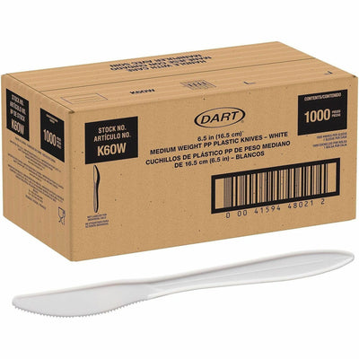 Dart Container Cutlery Disposable, White, 1 Carton, DCCK6OW
