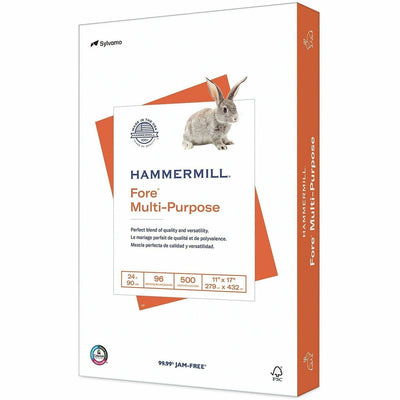 Hammermill Fore Multi-Purpose Paper, White, 11" x 17", 500 / Ream, HAM102848