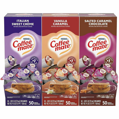 Coffee mate Liquid Creamer Singles, White, Kosher Dairy, 3 / Carton, NES42865