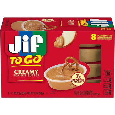 Jif Peanut Butter, Gluten-free, 8 / Pack, SMU65642