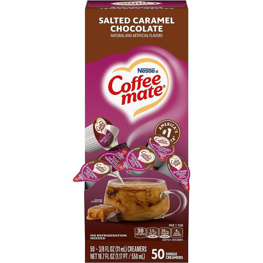 Coffee mate Salted Caramel Choc. Creamers, White, Gluten-free, 4 / Carton, NES77197CT