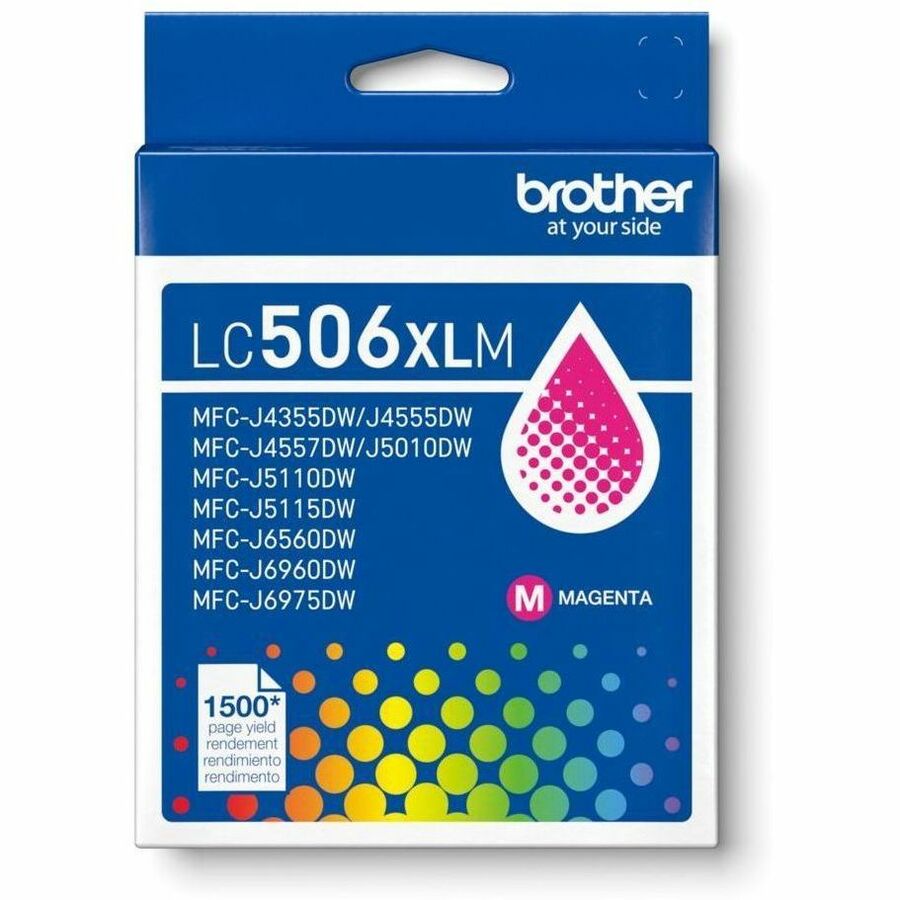 Brother LC506XLM Original High Yield Inkjet Ink Cartridge - Magenta -, 5EA/BX 4BX/CT — view 1