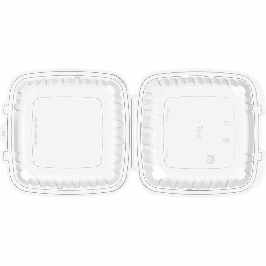 Dart 9" Hinged Food Containers, Clear, Plastic, 2 / Carton, DCC90PPHT1CT