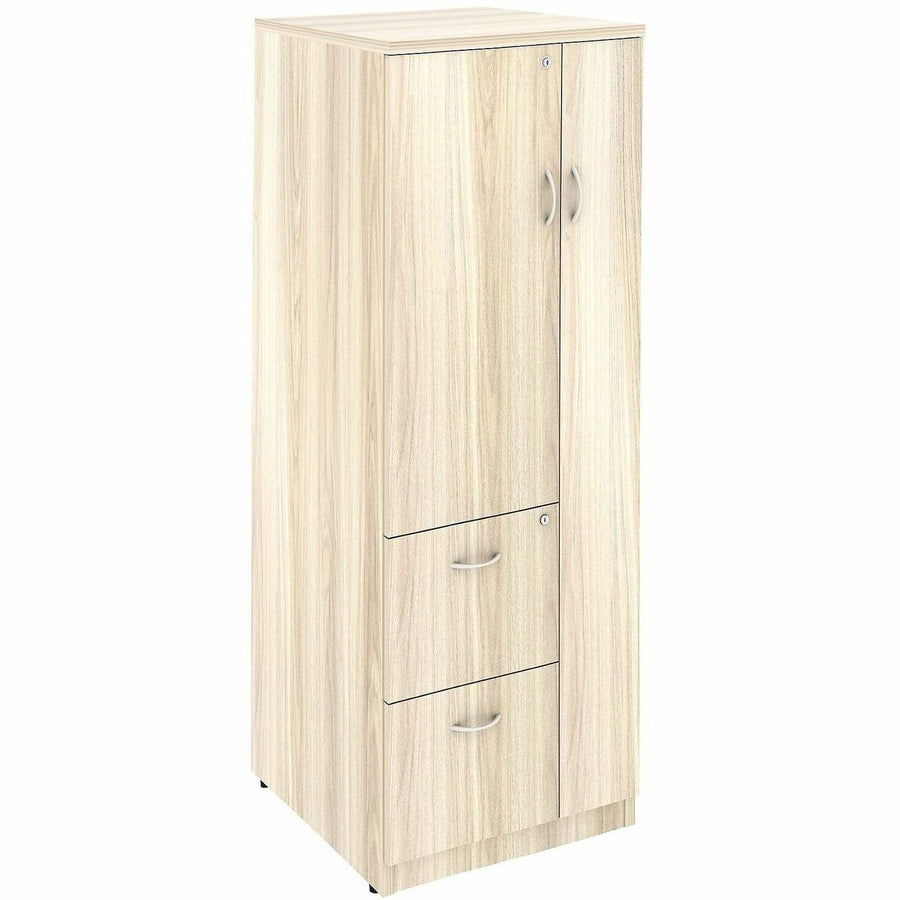 Lorell Essential Series Laminate Desking&Accessory, 23.6" x 23.6", Modern Elm, Medium Density Fiberboard (MDF), Locking Drawer, LLR66338