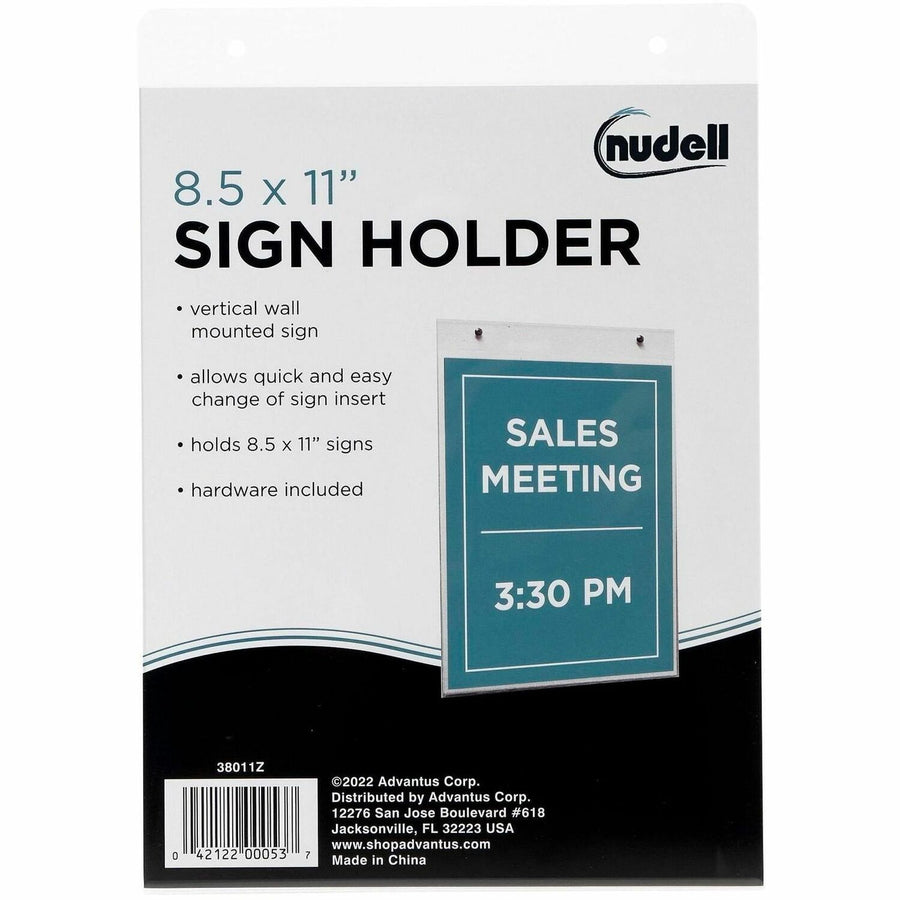 Golite nu-dell Plastic Sign Holders, Clear, Easy Installation, NUD38011Z