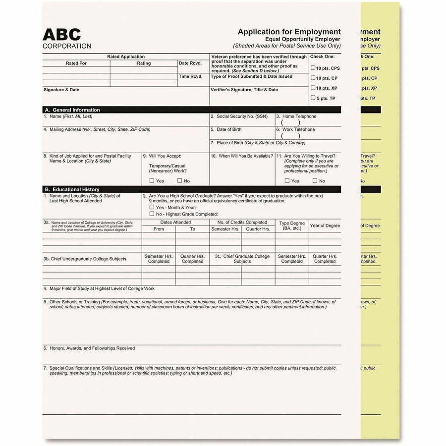 ICONEX Carbonless Paper, 8.5" x 11", White/Canary, 2500 / Carton, ICX90771006