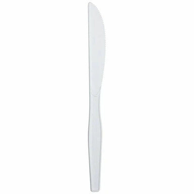 Lollicup Karat Knife, Med-Heavy Weight/White, 1000 / Carton, KRTU2051W