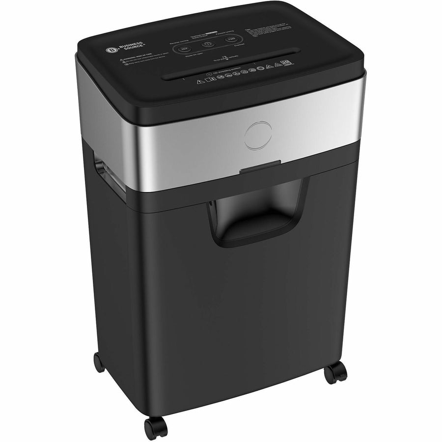 Business Source 6.6-Gallon Bin Cross-Cut Shredder, Black, /CT — view 1