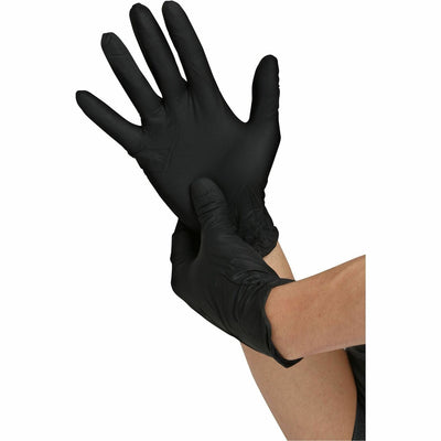 Genuine Joe Powder-Free Nitrile Gloves, Black, 10 / Carton, GJO15404CT