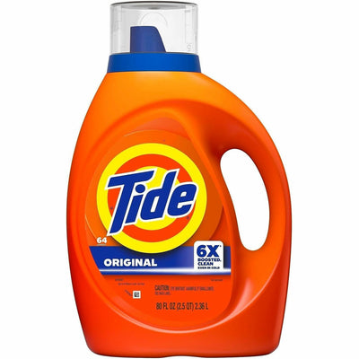 Procter & Gamble Tide Liquid Laundry Detergent, Orange, 4 / Carton, PGC12108CT