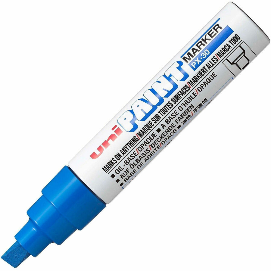 uni® PX-30 uni-Paint Broad-Line Markers, 0.91" x 5.63", Blue, Fade Proof, UBC63733EA