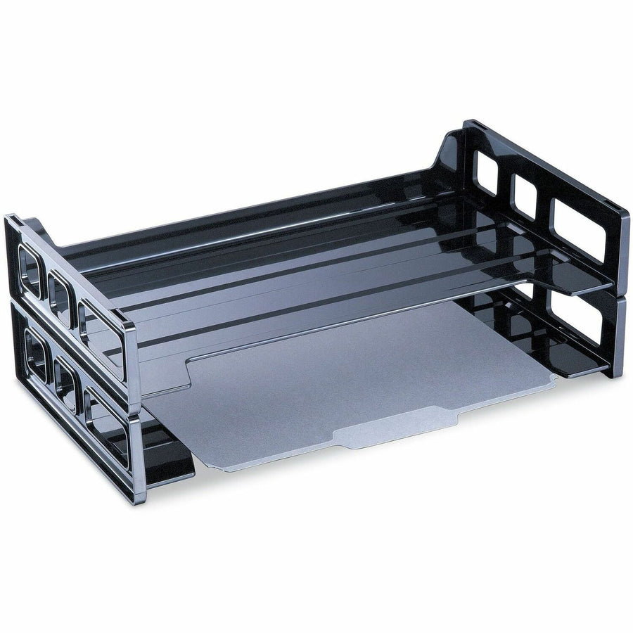 Business Source Desk Tray, Black, 2 / Pack — view 1