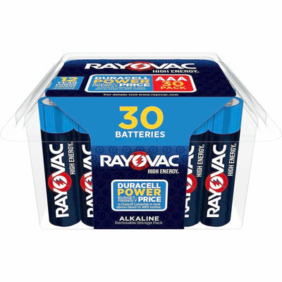 Spectrum Rayovac Advanced High Energy AAA Batteries, Blue, 30 / Pack, RAY82430PP