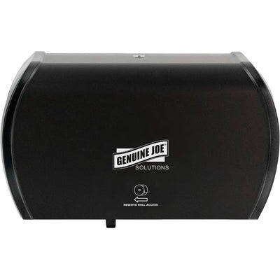 Genuine Joe Side-By-Side Bath Tissue Dispenser, Black, GJO98212