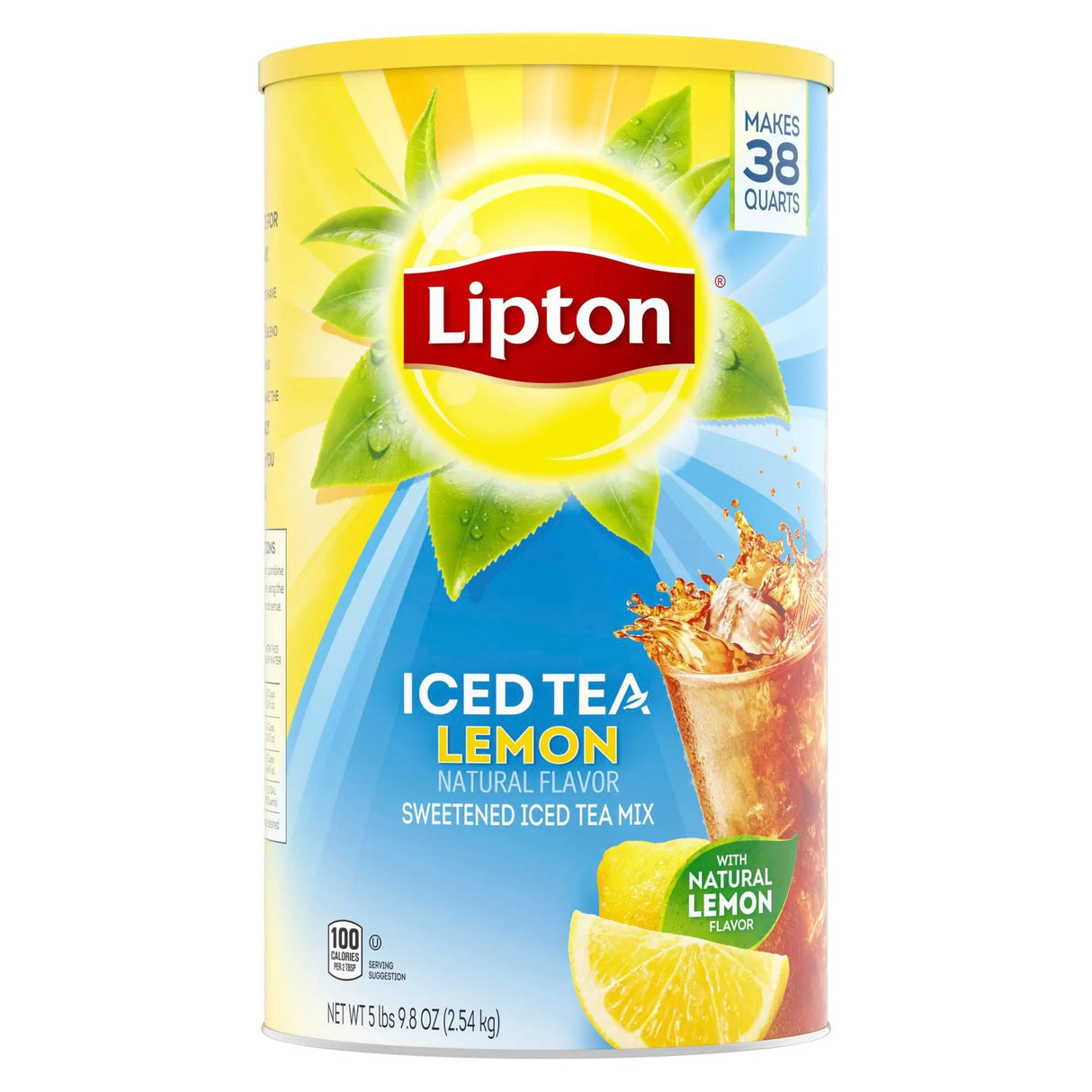 Lipton Lemon Iced Tea Mix (38 qt) | Brewable Refreshing Powder Lipton