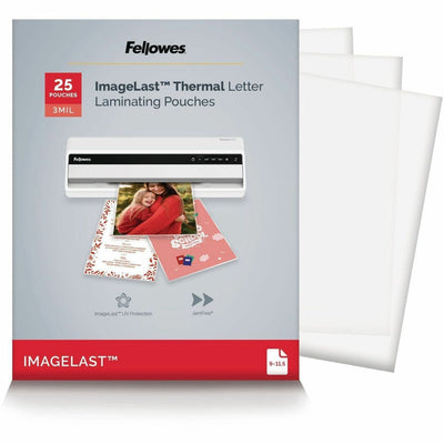 Fellowes 3mil Glossy Laminating Pouches, Clear, 25 / Pack, FEL5200501