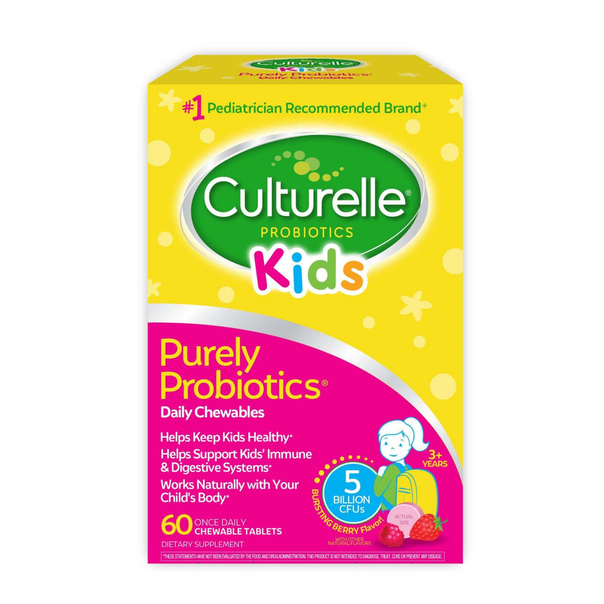 Culturelle Kids Probiotic (60 ct.) | Daily Digestive & Immune Support with Natural Ingredients Culturelle