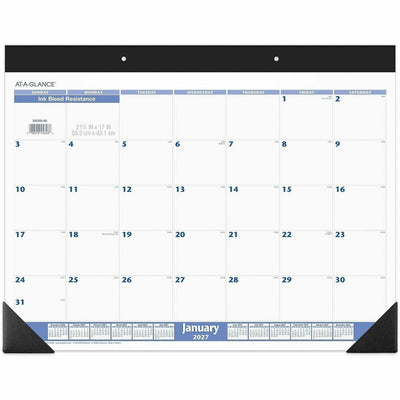 ACCO At-A-Glance Desk Pad Calendar, White, 21 3/4", /BX 12BX/CT — view 1