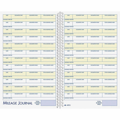 TOPS Adams Vehicle Mileage/Expense Journal Pocket, White, 5.50" Width x 8.50" Length, 24EA/CT — view 1