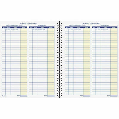 TOPS Adams Monthly Bookkeeping Record Book, 12EA/CT — view 1