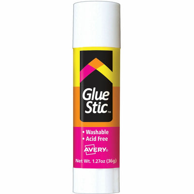 Avery Permanent Glue Stic, White, 12EA/BX 6BX/CT — view 1