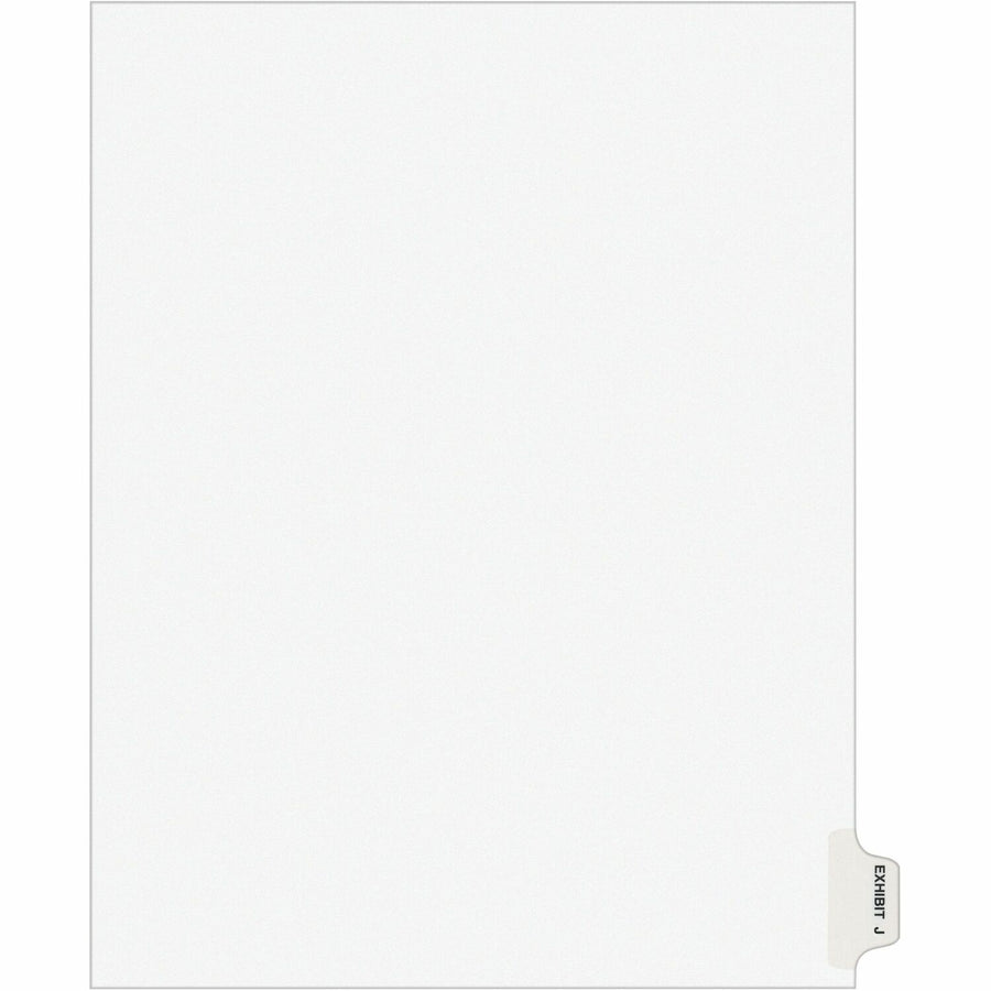 Avery® Individual Legal Exhibit Dividers - Avery Style, White, Unpunched, 1 / Pack, AVE01380