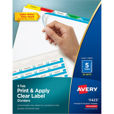 Avery Index Maker Index Divider, White, 1 Box — view 1