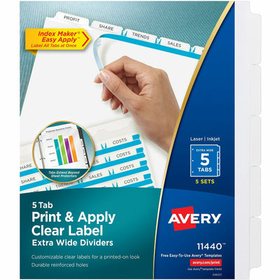 Avery Index Maker Index Divider, White, 1 Pack, AVE11440