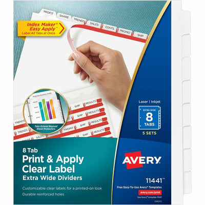 Avery Index Maker Index Divider, White, 1 Pack, AVE11441