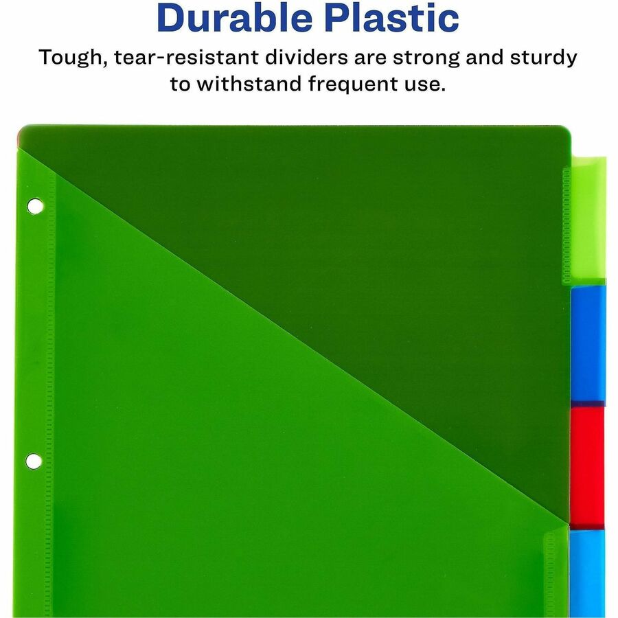 Avery Big Tab Insertable Plastic Dividers with Pocketsfor Laser and Inkjet Printers, Multicolor, 1 Set — view 1