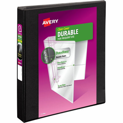 Avery Durable View 3 Ring Binder, Black, 8 1/2" Width x 11" Length, AVE17011