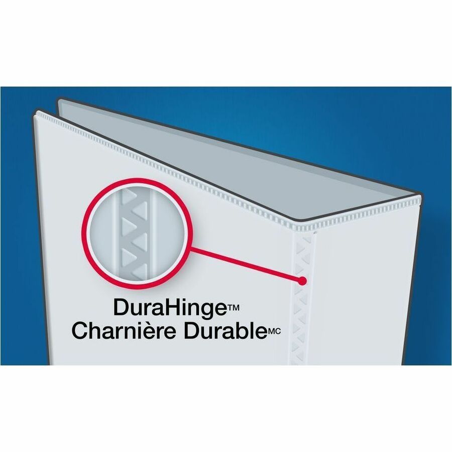 Avery Durable View Binder 3", Slant D Rings, White, 8 1/2" Width x 11" Length, 6EA/CT — view 1