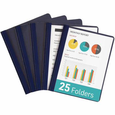 Avery Letter Report Cover, Dark Blue, 8 1/2" Width x 11" Length, 25 / Box, AVE47961