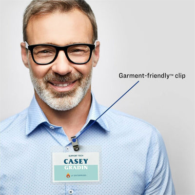 Avery Name Badges with Clips, 2.25" x 3.5", 100 Badges (74461), White, 8 1/2" x 11", 100 / Box, AVE74461