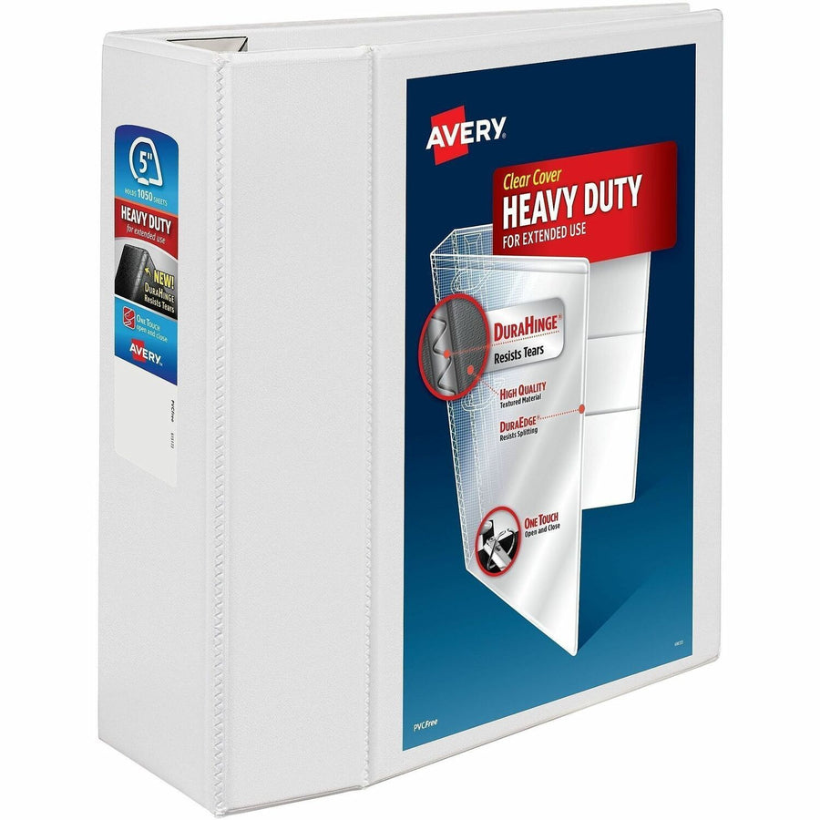 Avery Heavy-Duty View 3 Ring Binder, White, 8 1/2" Width x 11" Length, 2EA/CT — view 1