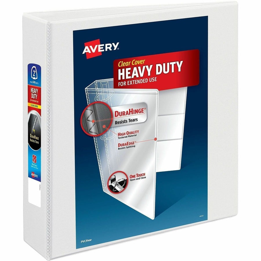 Avery Heavy-Duty View 3 Ring Binder, White, 8 1/2" Width x 11" Length, 6EA/CT — view 1